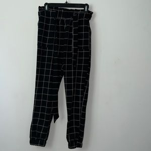 Black with white stripes work pants